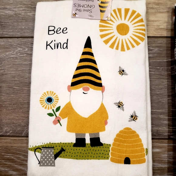 Gnome / Bee / Daisy towel set - Picture 2 of 5